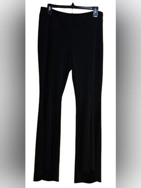 INC Long Black Pants With A Front Slit And Side Zipper